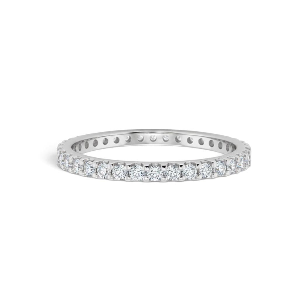 14kt White Gold Diamond Eternity Band – Size 7