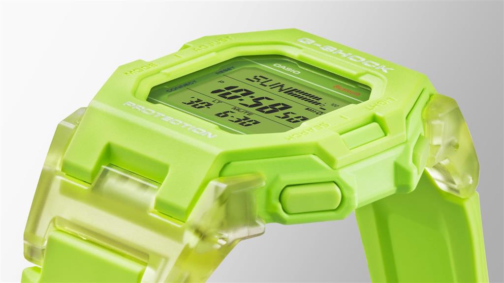 G-Shock Classic Neon Green Resin Digital Watch with Step Tracker and Green Dial