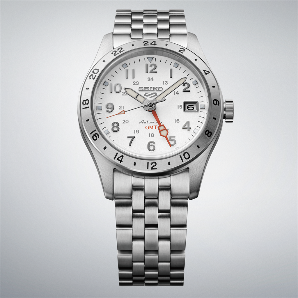 Seiko 5 Sports GMT SSK059 39.4mm White Dial Automatic Watch