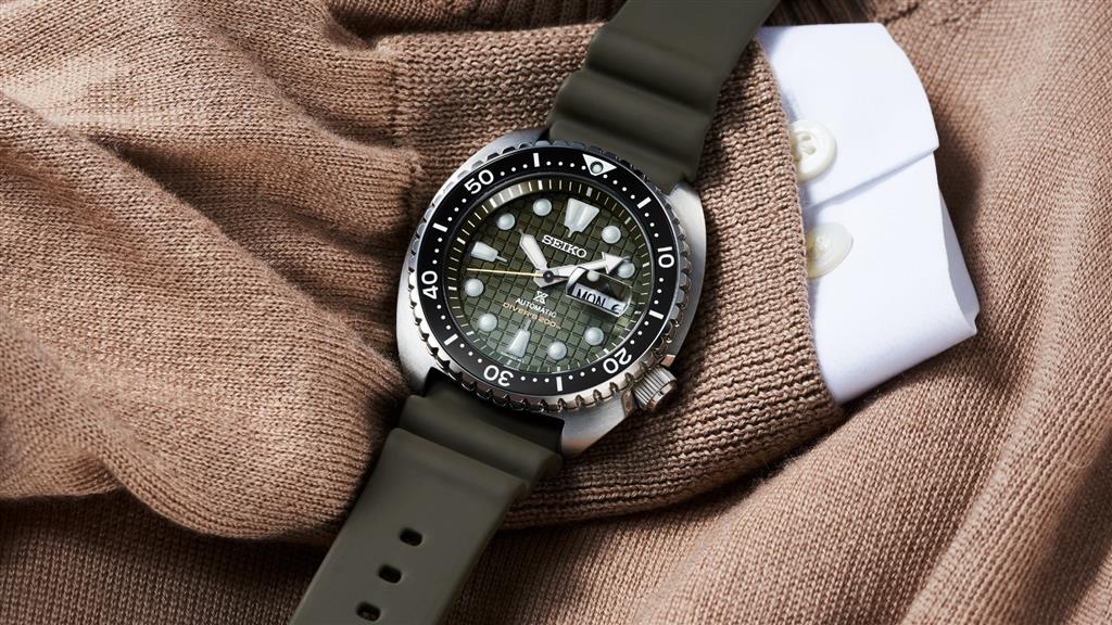 Seiko Prospex King Turtle Stainless Steel Green Dial Diver Watch – Model SRPE05
