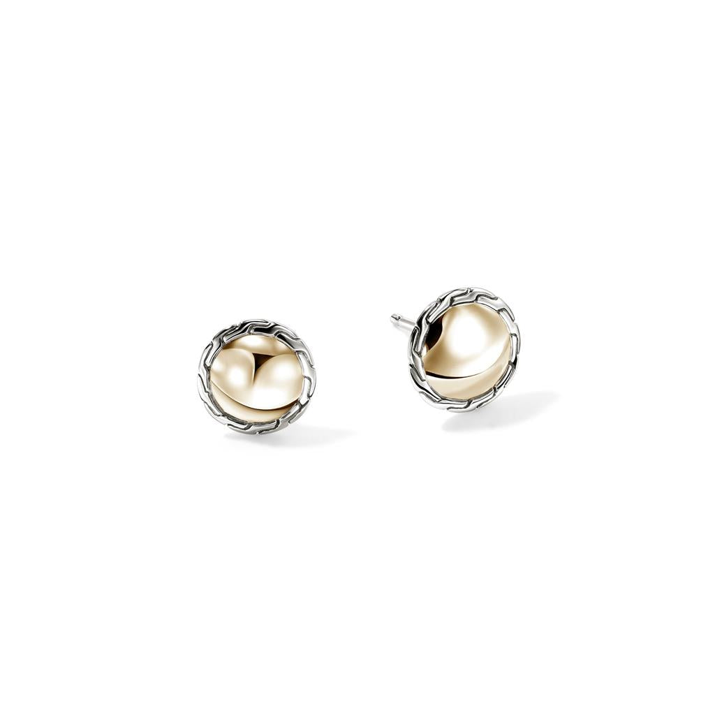 Sterling Silver & 14kt Yellow Gold 10mm Essential Stud Earrings EZZ98718