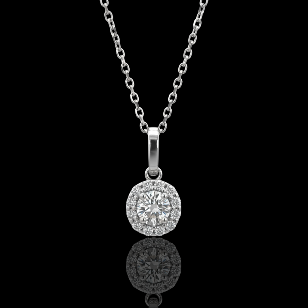 Eternity Cushion Halo Diamond Pendant