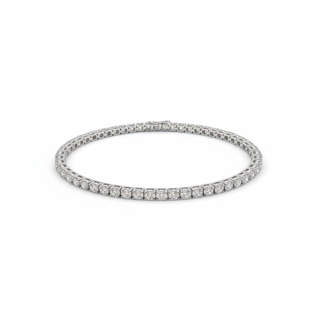 14K White Gold Diamond Tennis Bracelet | 5.01ct