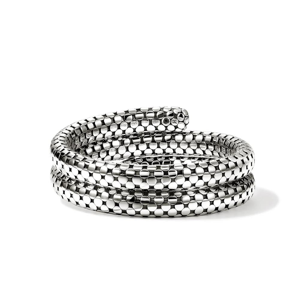 Dot Coil Bracelet, Sterling Silver