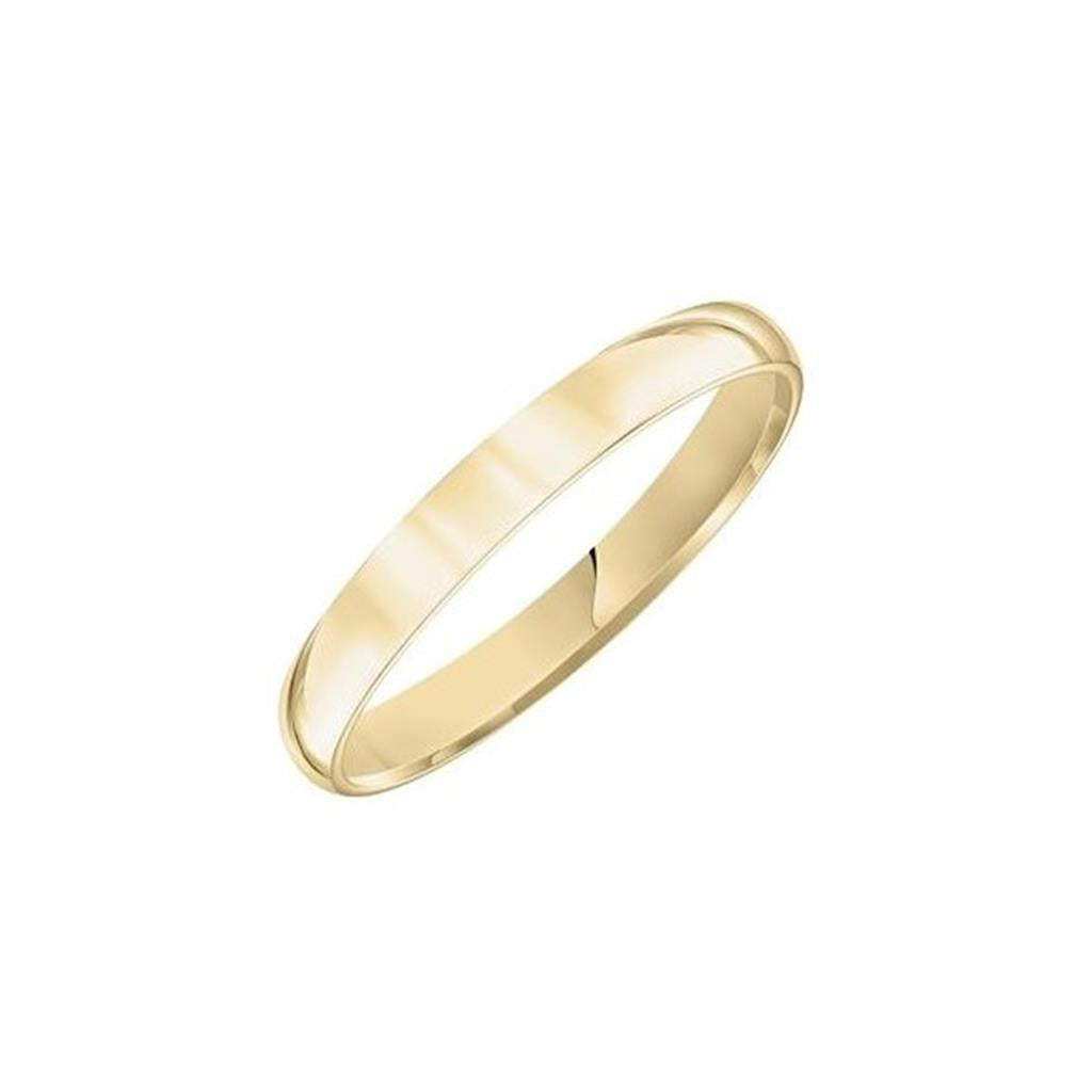 14kt Yellow Gold 3mm Low Dome Comfort Fit Wedding Band 