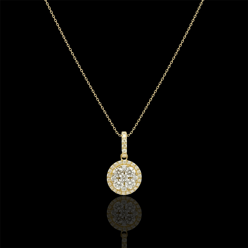 Eternity Diamond Cluster Pendant
