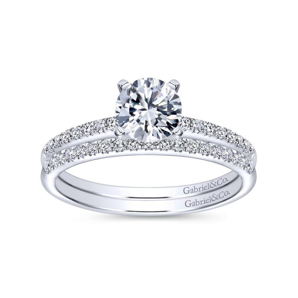 14kt White Gold Diamond Semi-Mounting