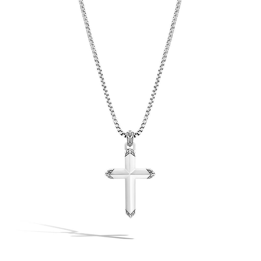 Sterling Silver Classic Chain Cross Pendant Necklace