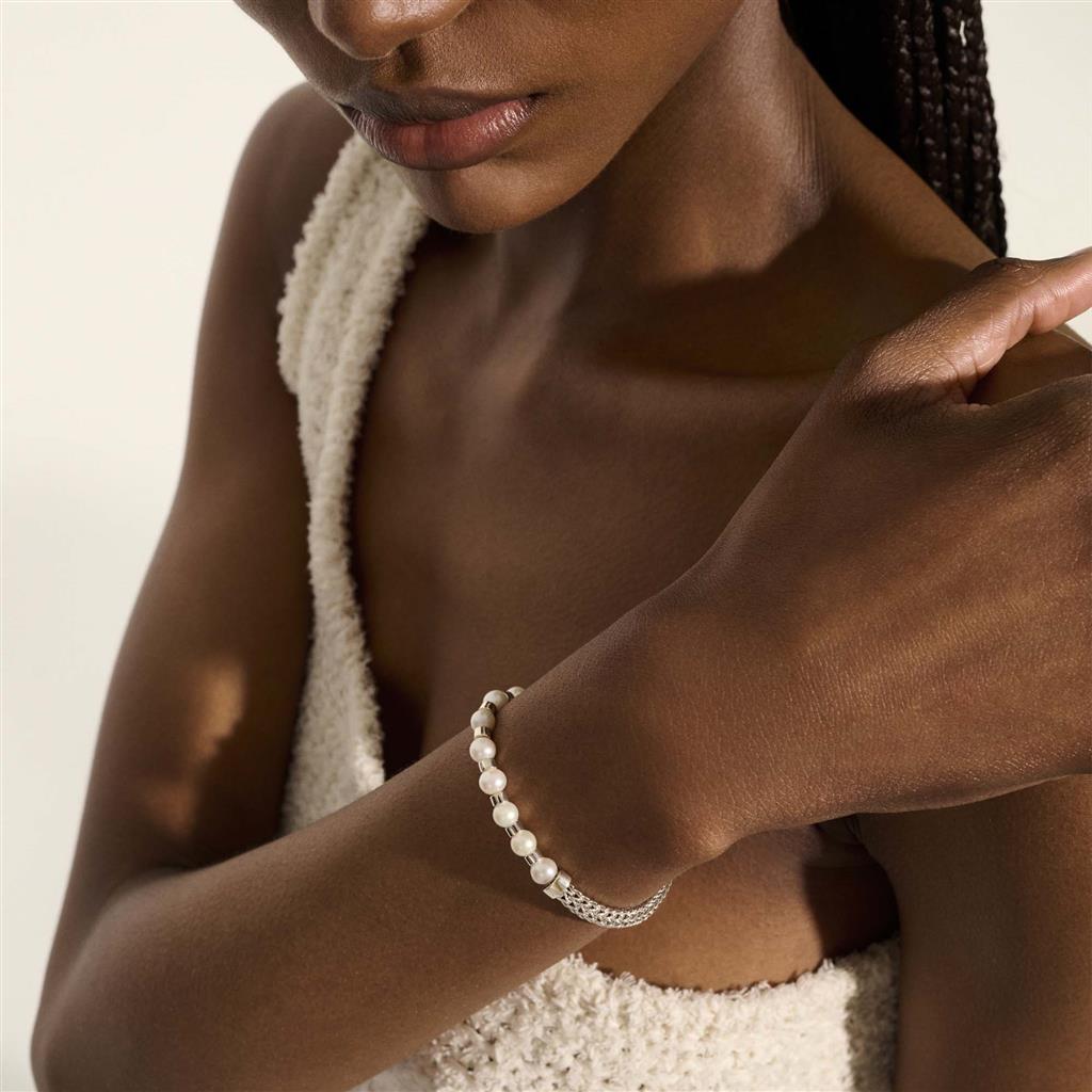 Sterling Silver & Cultured Freshwater Pearl Bracelet BU987311XUM
