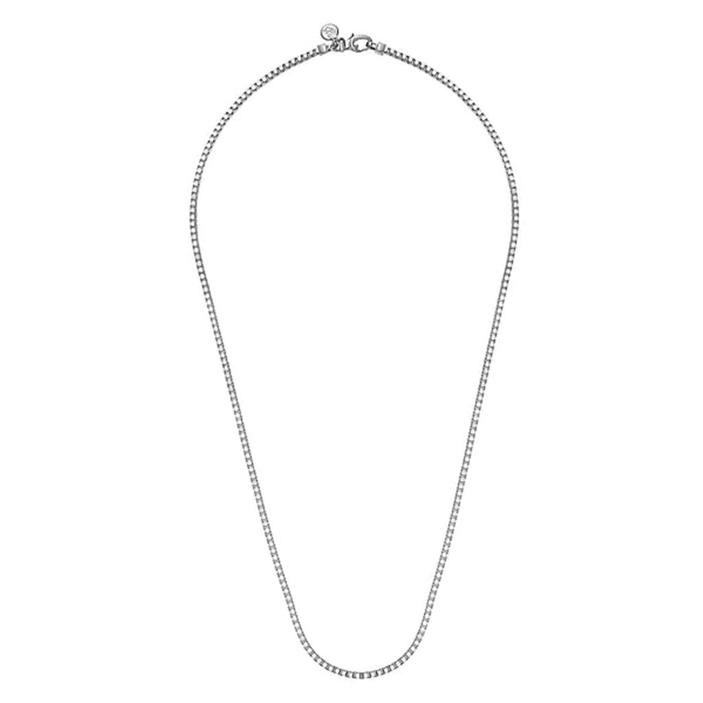 22" 2.5 5mm 925 Sterling Silver Solid Men's Box Chain Necklace