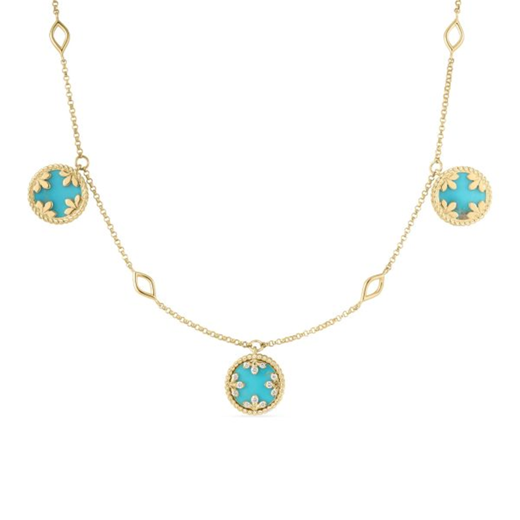 Venetian Medallions Station Necklace 8883628AY17XT