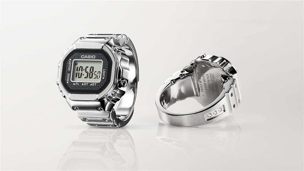 G-Shock CRW-001-1 Digital Ring Watch Stainless Steel Limited Edition