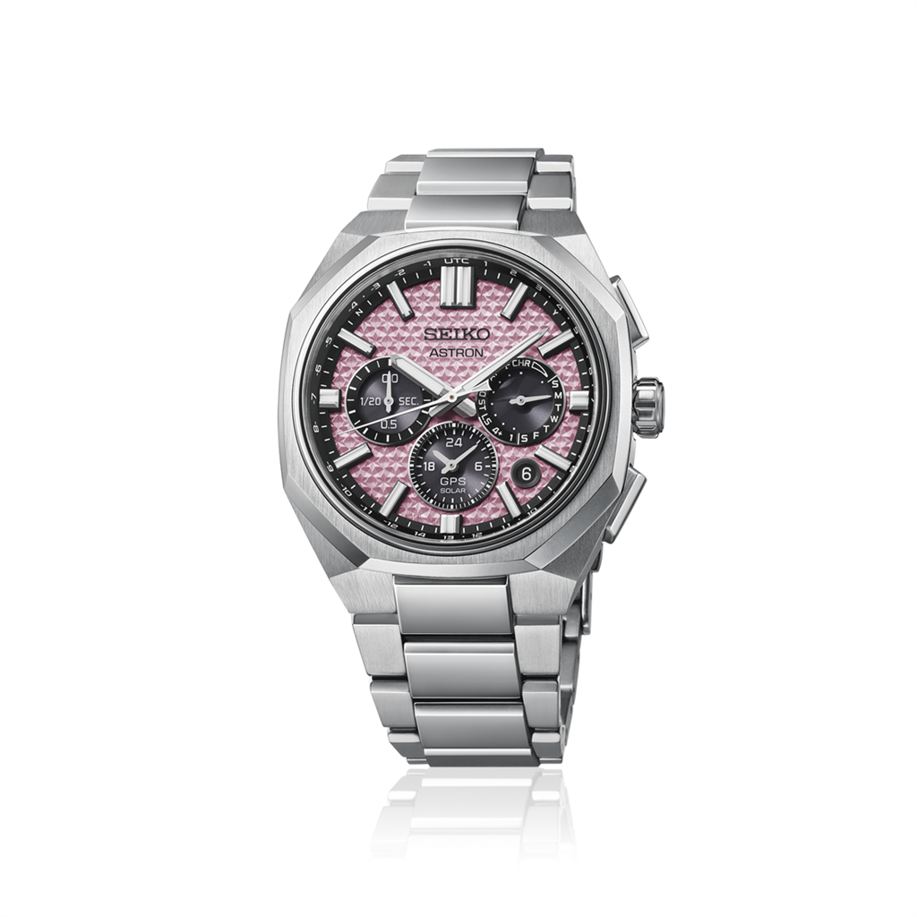 Astron GPS Solar Dual-Time Chronograph Titanium Crystal Pink Dial Limited Edition Watch – HAB006