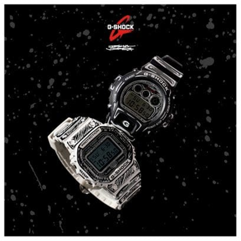 G-Shock DW6900JV-1 Black/White Graphic Digital Watch
