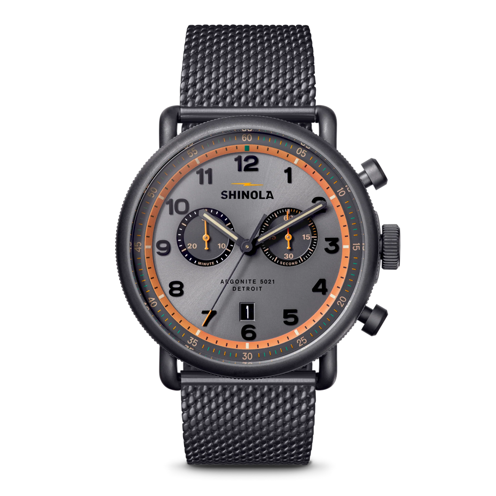 Canfield C56 2 Eye Chrono 43mm Cool Gray Dial Stainless Steel Watch