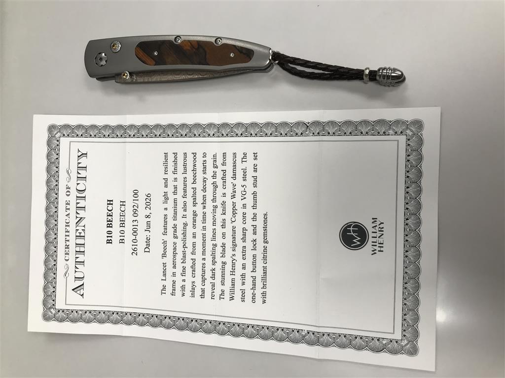 William Henry Lancet 'Beech' Folding Knife