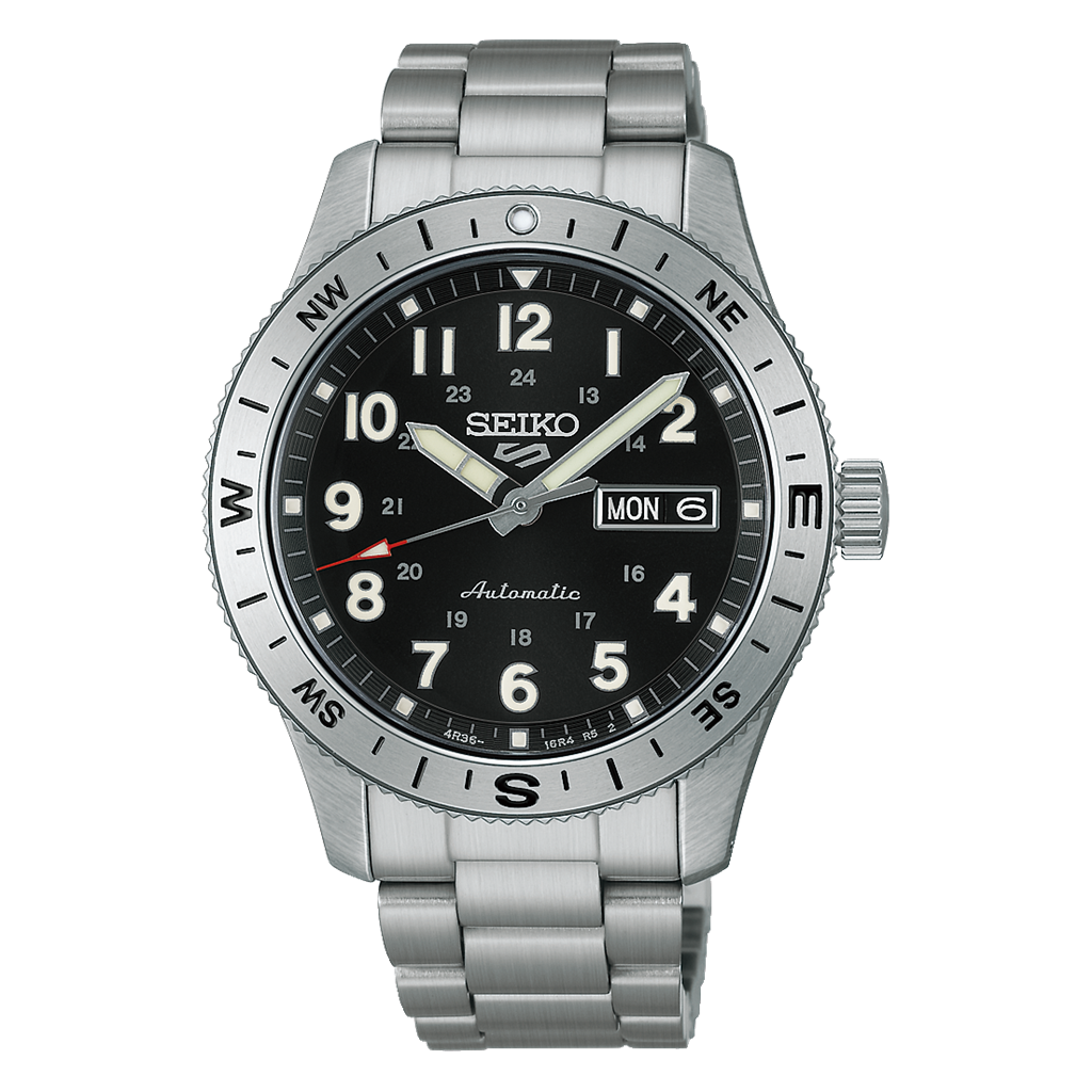 Seiko 5 Sports Field Series HDB006 41mm Black Dial Compass Bezel