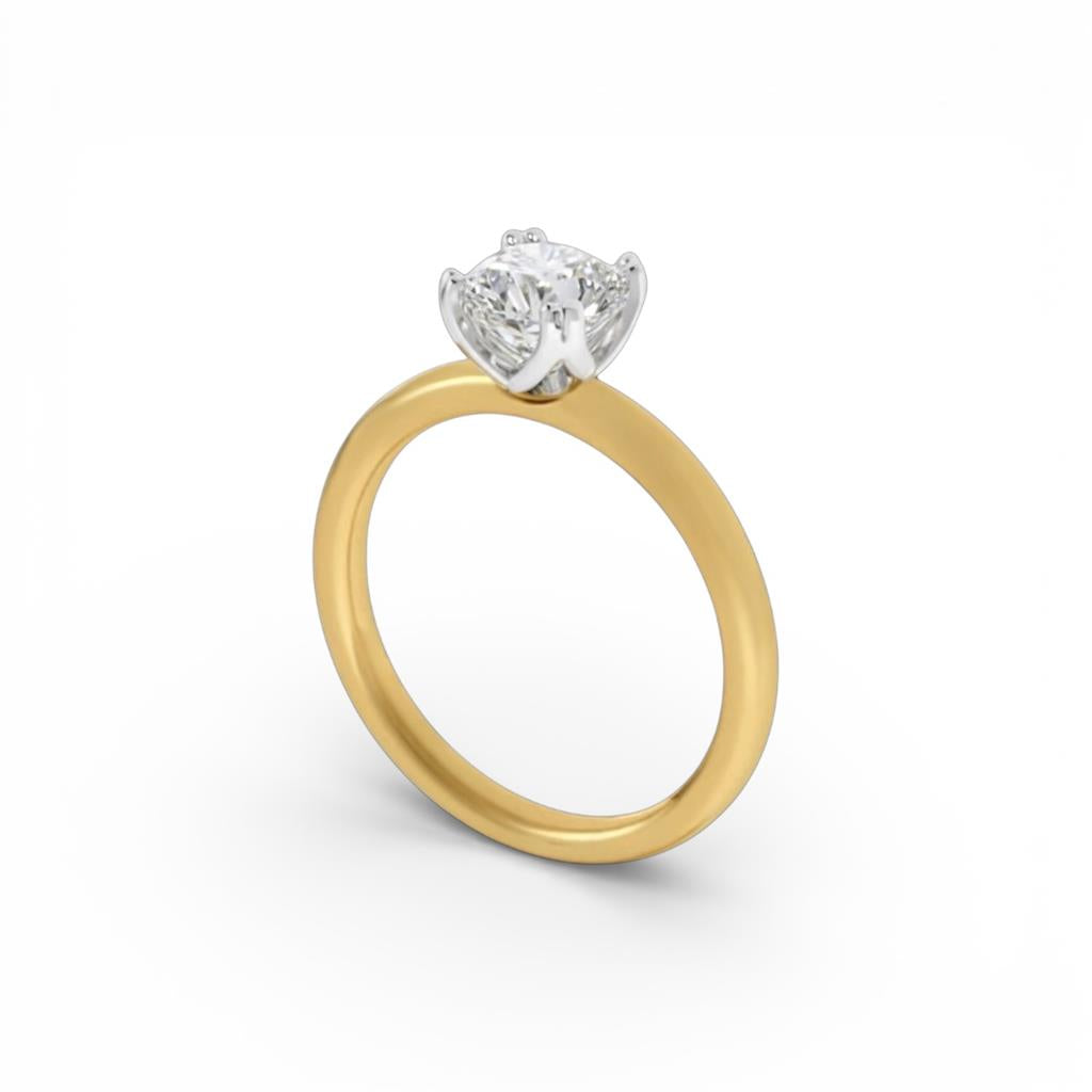 14kt Yellow Gold 4-Prong Solitaire Engagement Ring – 0.50ct Round