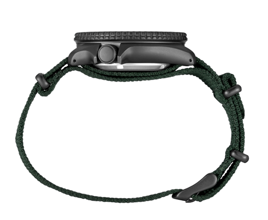 Seiko 5 Sports Stainless Steel Black Index Dial Watch – Ref. SRPD91 - side view