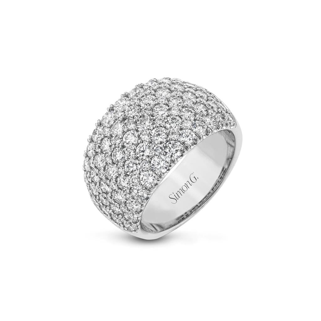 18kt White Gold 5-Row Diamond Band LR1200