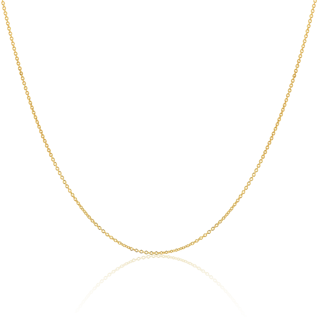 14K Yellow Gold Diamond-Cut 1.3mm Cable Chain Necklace | 18 Inch