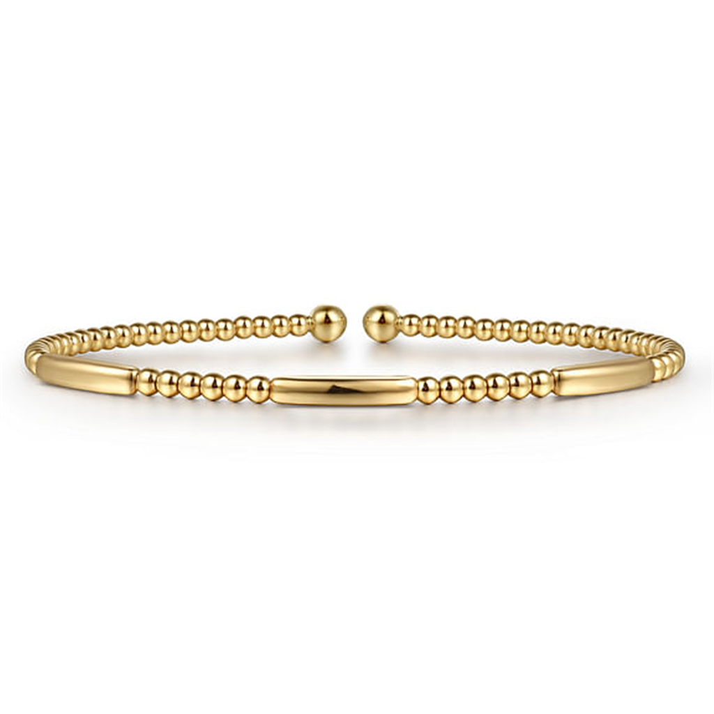 14K Yellow Gold Bujukan Open Bangle