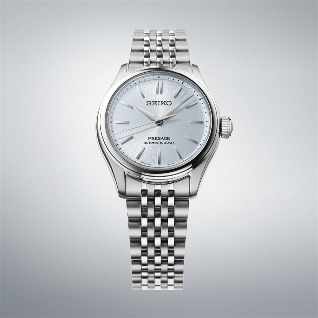 Seiko Presage Luxe Classic Series Stainless Steel Light Blue Index Dial Watch – Ref. SPB521