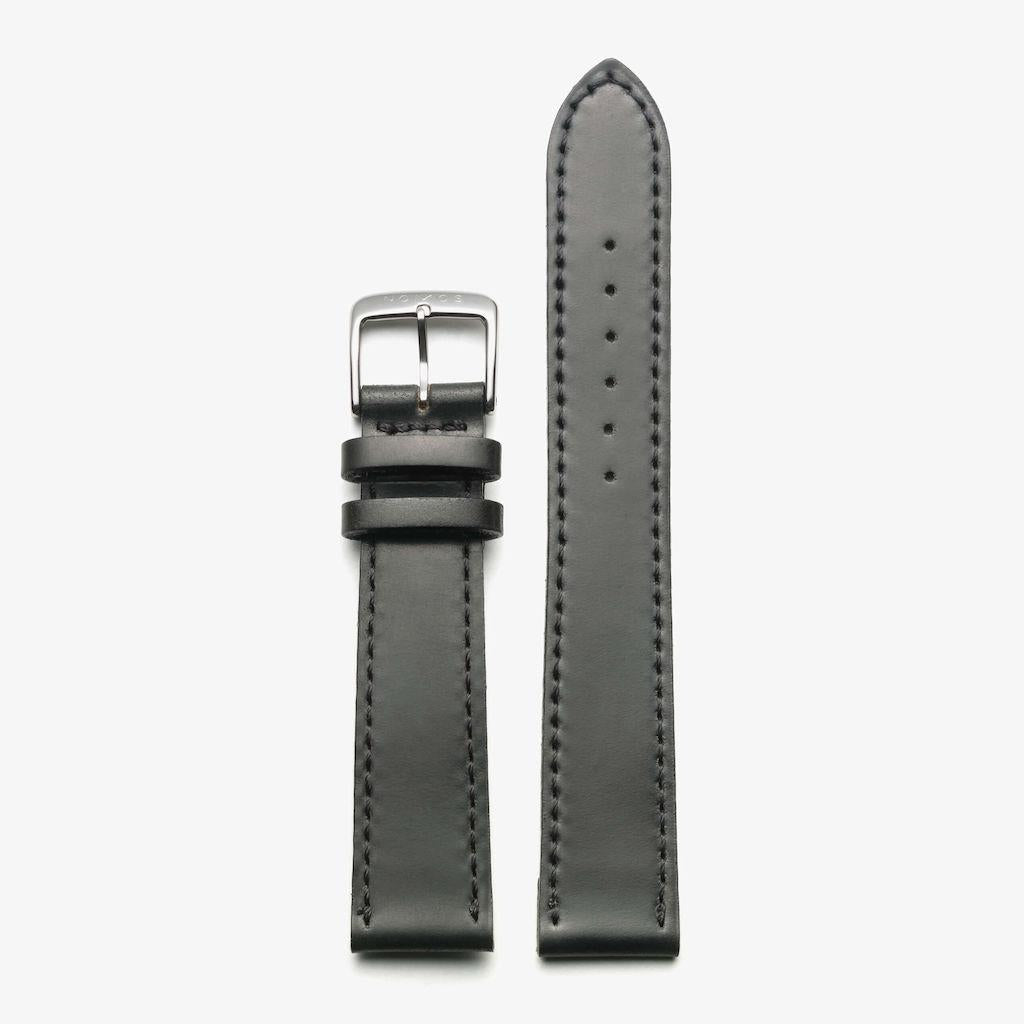 Nomos Watch Strap – Horween Genuine Shell Cordovan black, 17 mm- XS