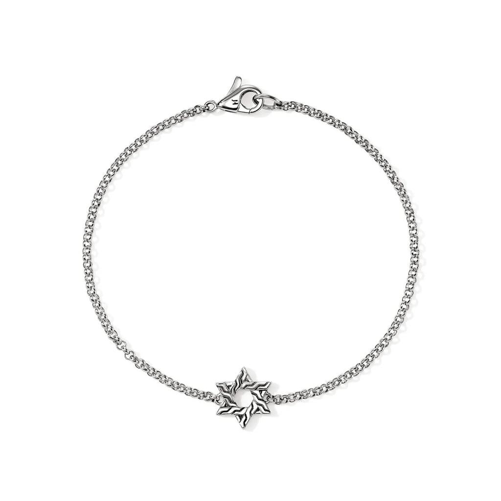 Sterling Silver Star of David Bracelet by John Hardy – Size Medium