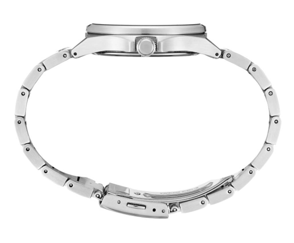 Seiko Stainless Steel Green Index Dial Essentials - side view