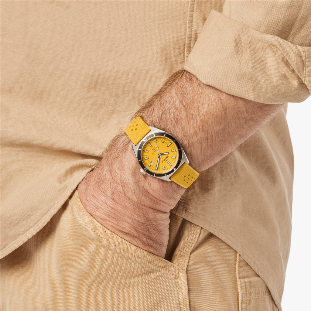 Shinola S0120301733 Duck Stainless Steel Canary Dial