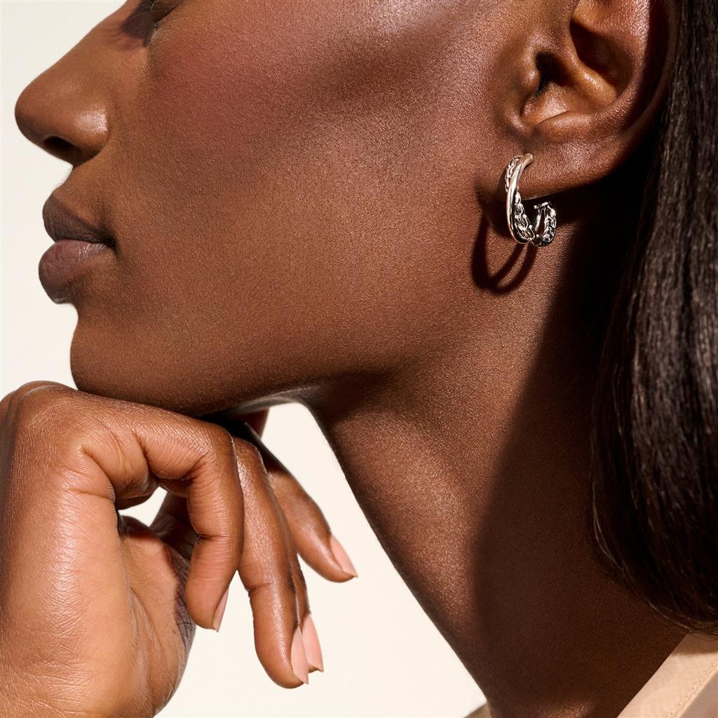 Essential Crossover Earring, Sterling Silver, 20.5MM