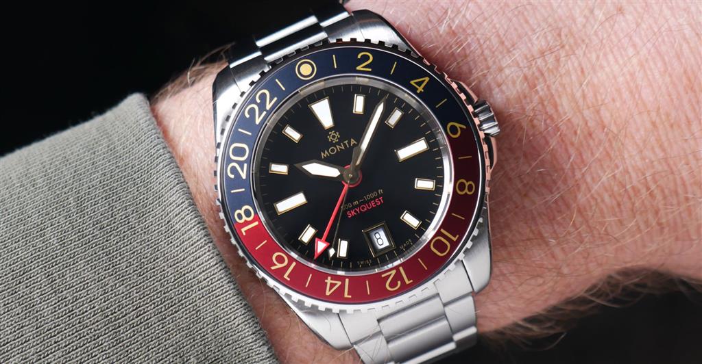 Monta Black GiltIndex Dial Skyquest 24-Hour With Date 167KL24ALNR
