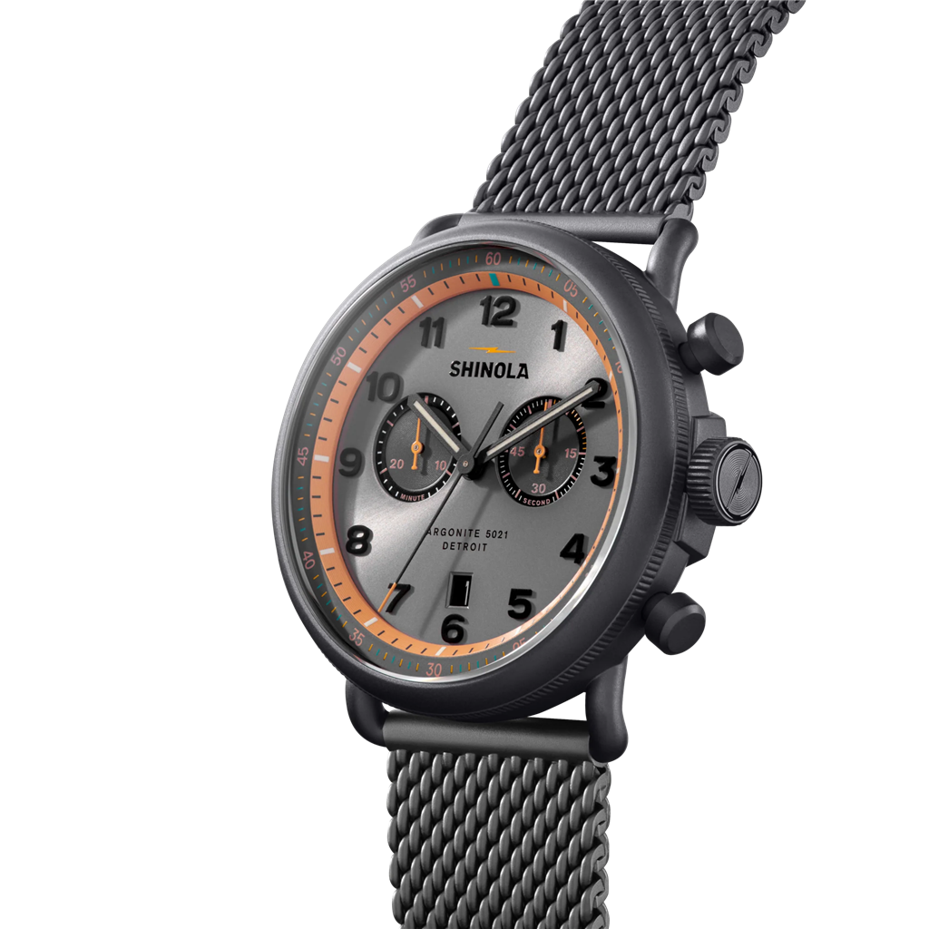 Canfield C56 2 Eye Chrono 43mm Cool Gray Dial Stainless Steel Watch