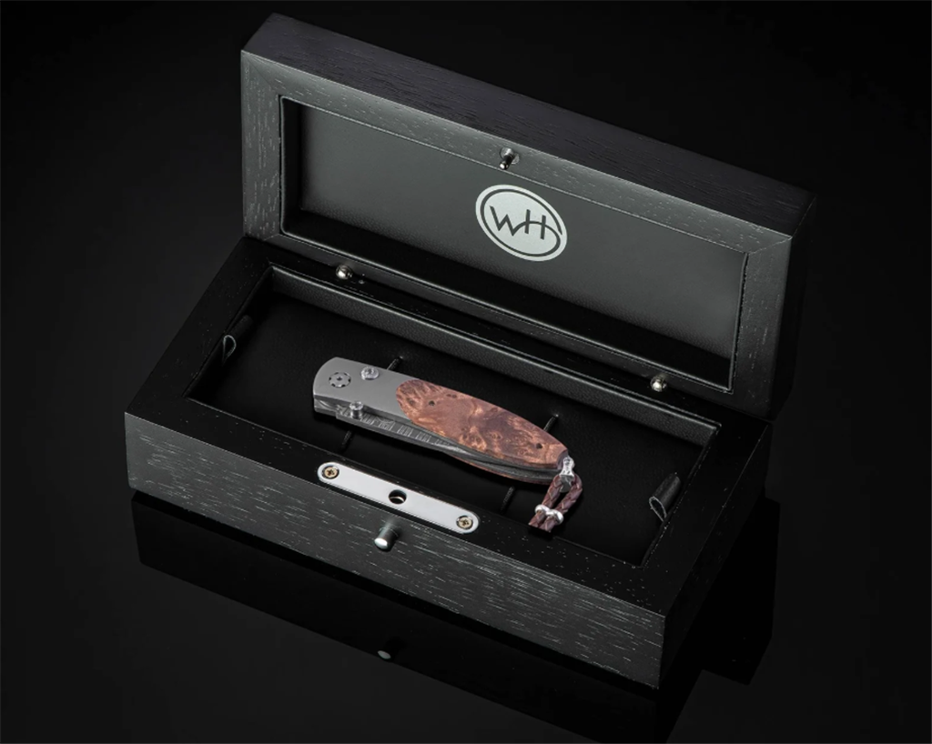 William Henry B05 Wavy Burl Pocket Knife