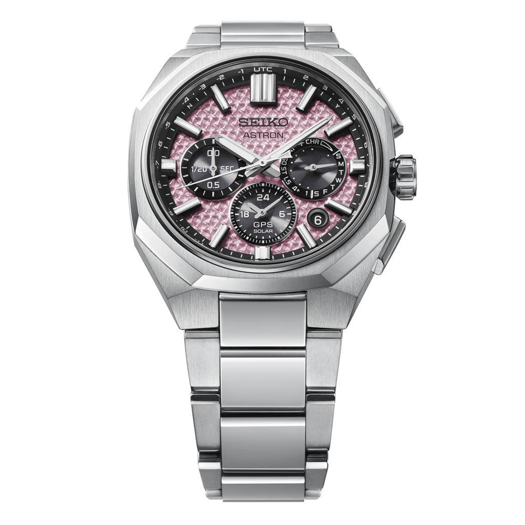 Astron GPS Solar Dual-Time Chronograph Titanium Crystal Pink Dial Limited Edition Watch – HAB006