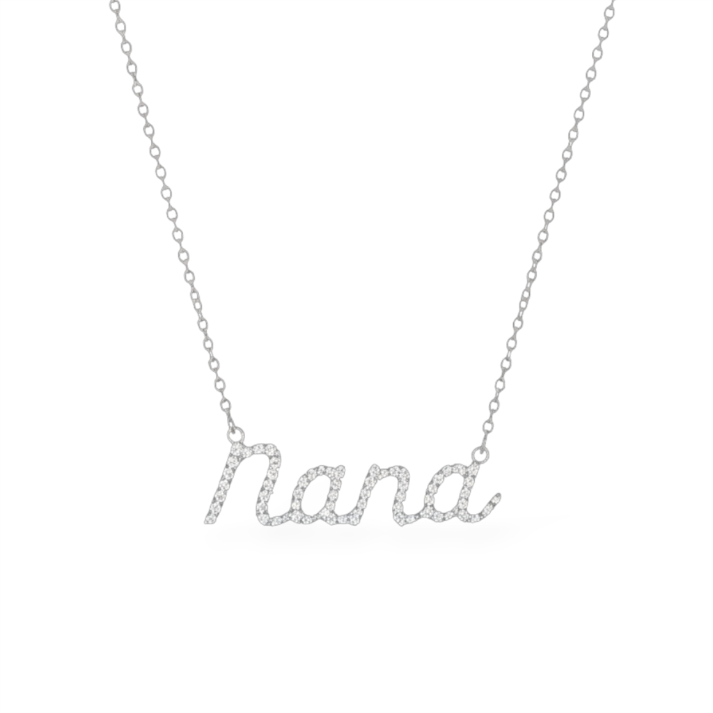 14kt White Gold “Nana” Diamond Necklace