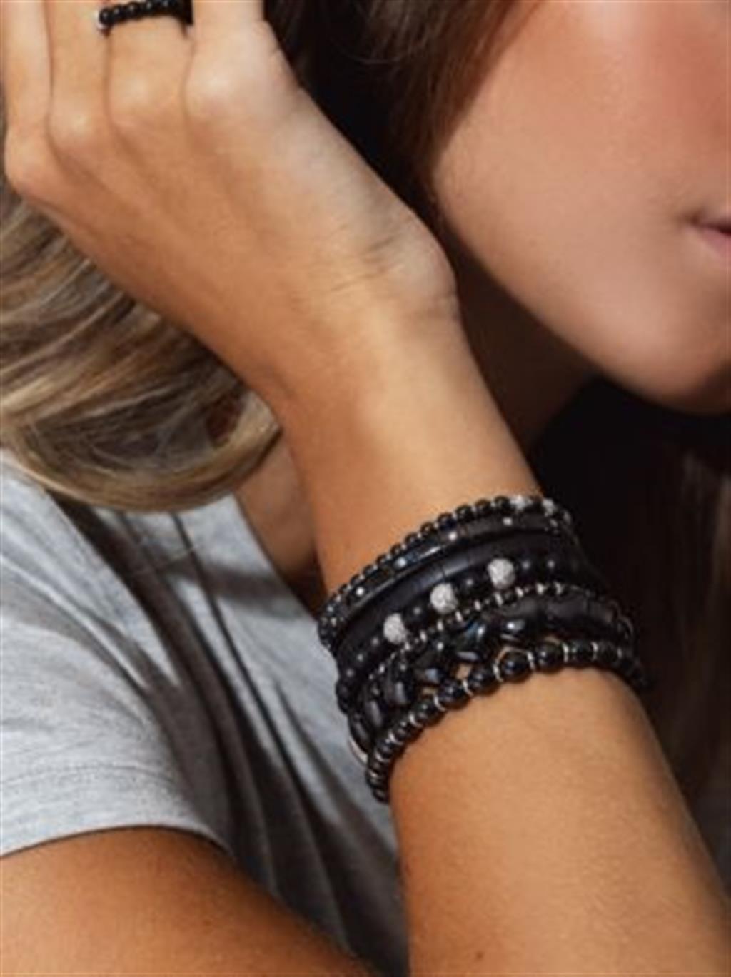 Demeglio Black Ceramic & 18KT White Gold Diamond Bracelet