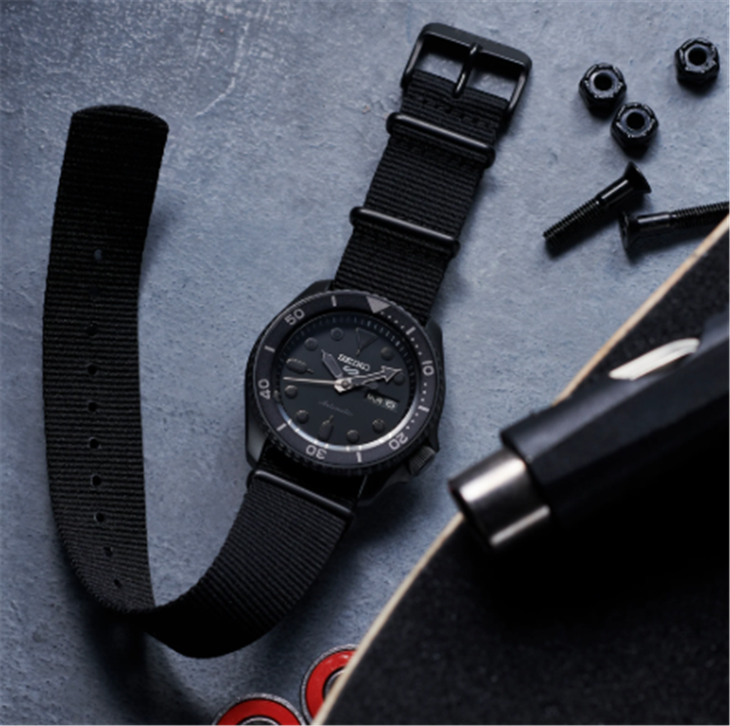 Seiko 5 Sports Stainless Steel Black Index Dial Watch – Ref. SRPD79