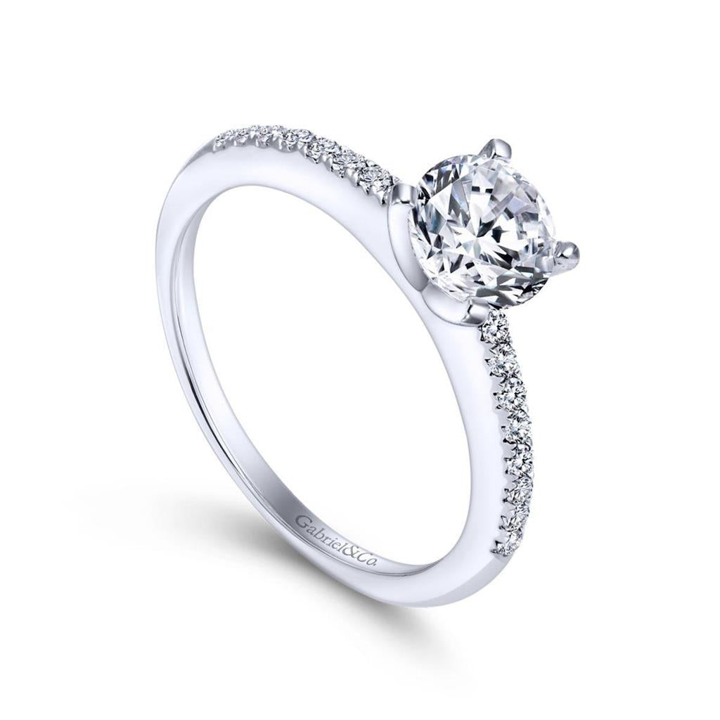 14kt White Gold Diamond Semi-Mounting