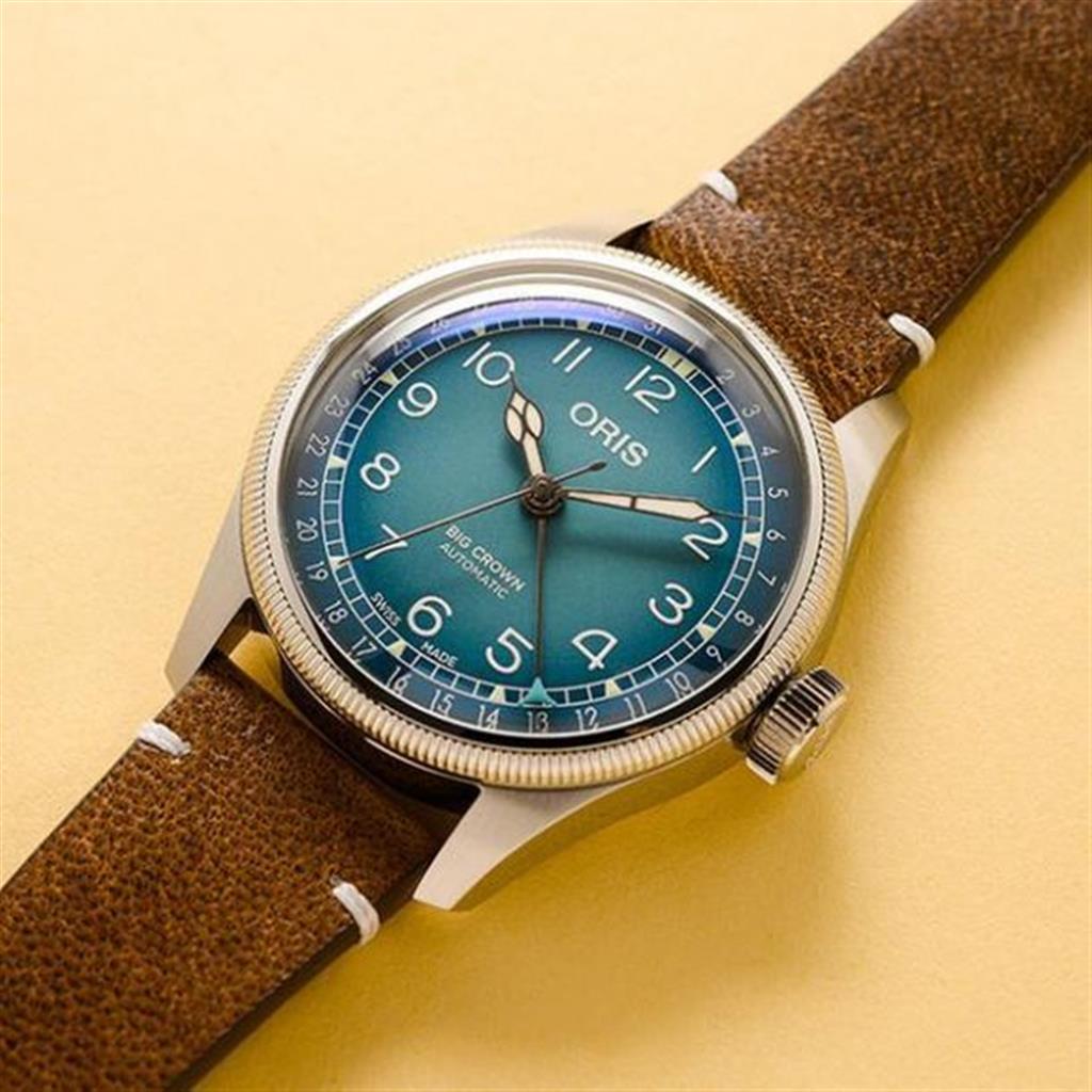 X Cervo Volante Blue Dial Brown Leather Strap Watch