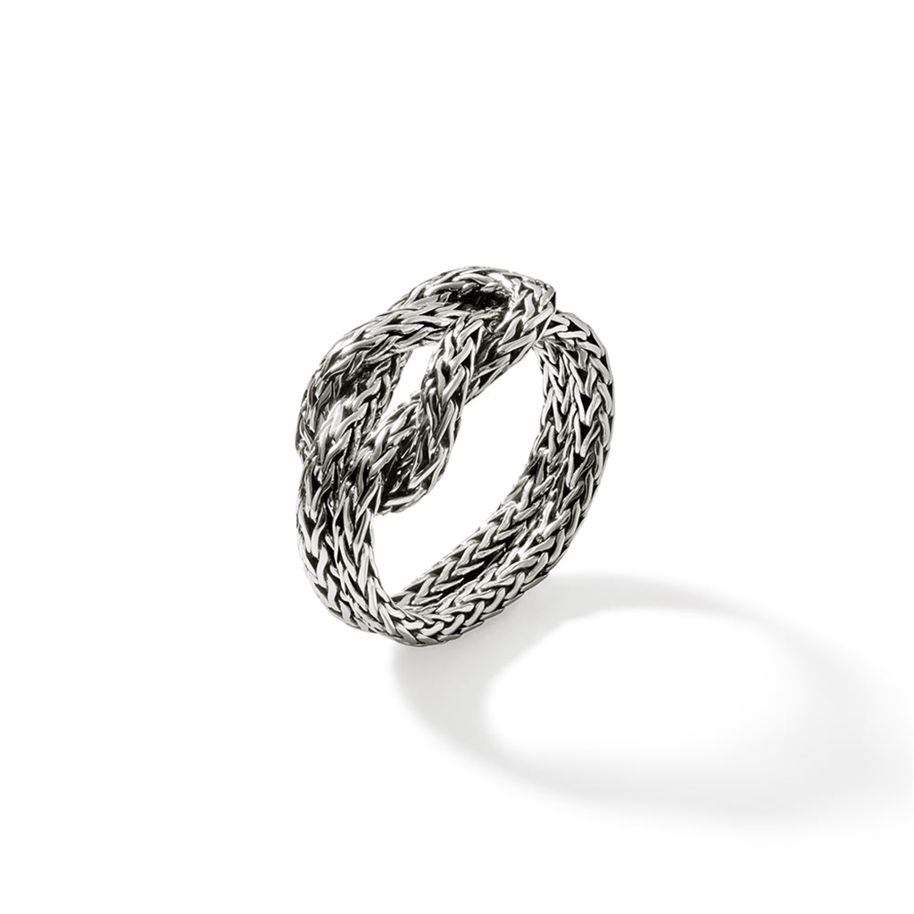 Sterling Silver Classic Chain 2.5mm Love Knot Ring