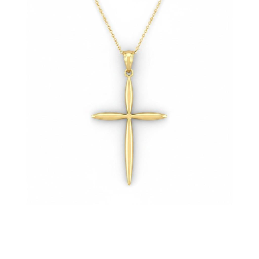 14K Yellow Gold Cross Pendant
