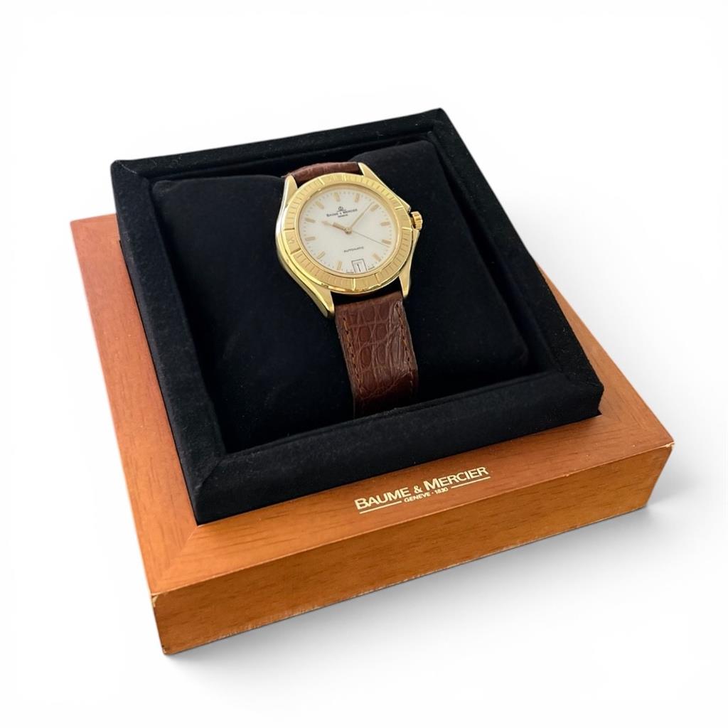 Certified Authentic Baume & Mercier Malibu 37 18K Yellow Gold Watch 2413791