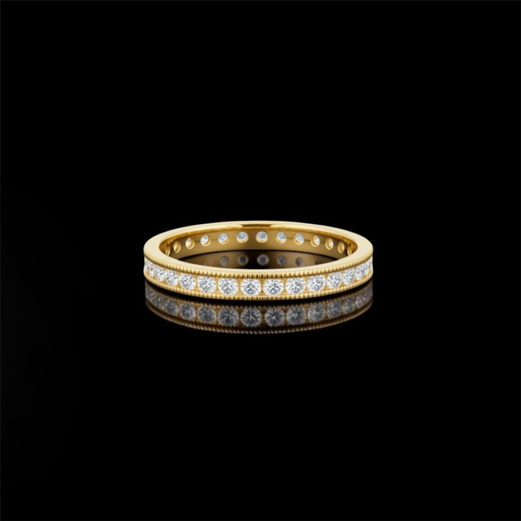 Eternity Milgrain Diamond Band
