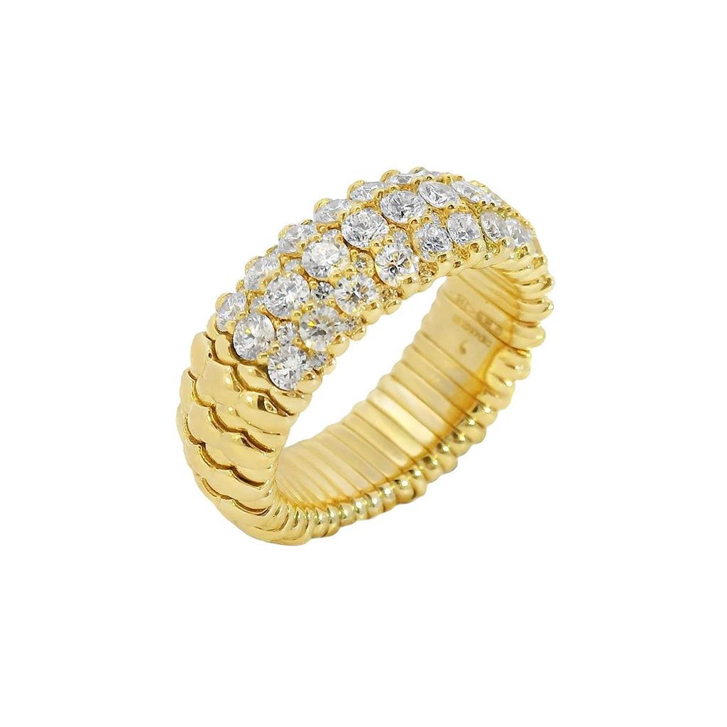 Demeglio 18KT Yellow Gold 2.33ct Diamond Pavé Extensible Ring