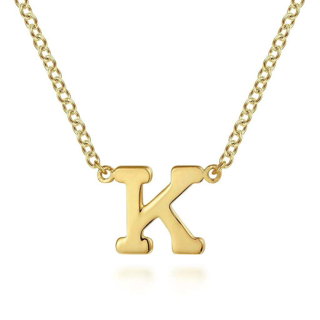 14kt Yellow Gold Initial “K” Necklace 