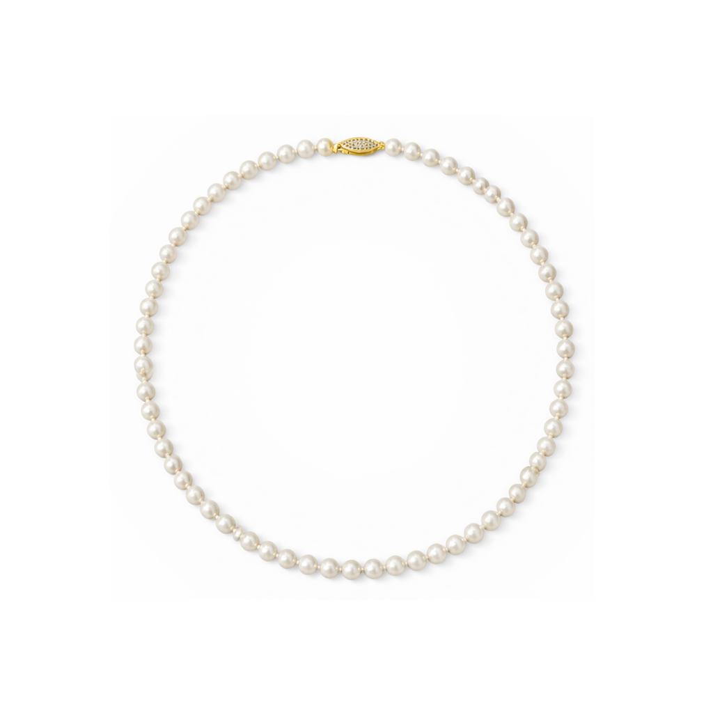 14kt Yellow Gold Pearl Strand Necklace (57 Pearls, 18")