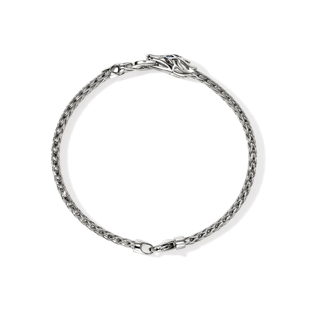 Sterling Silver Diamond & Blue Sapphire Naga Bracelet  – 3.5mm BUP603752BSPDIXUM
