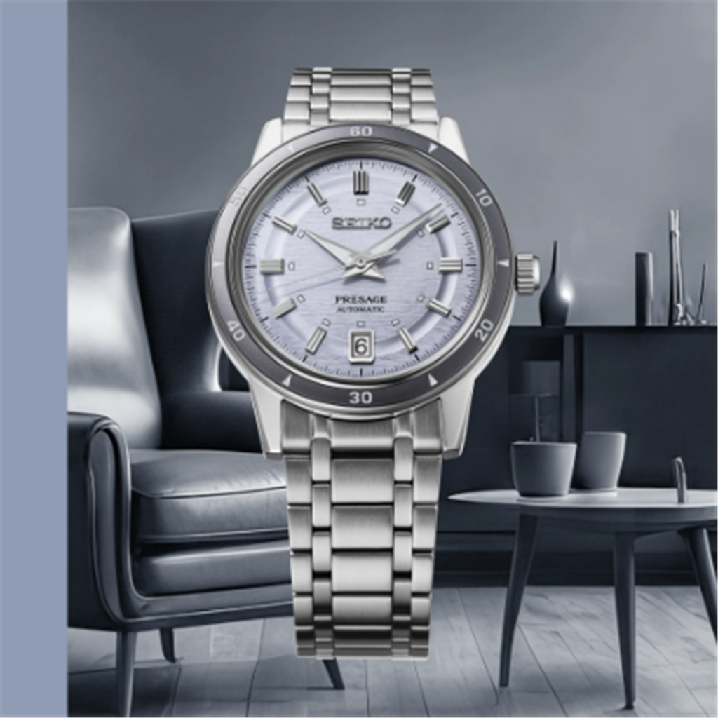 Seiko Presage Style 60s SRPL73 39.5mm Silver Dial Automatic Watch